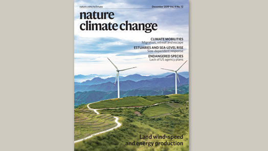 Cover der Zeitschrift Nature Climate Change